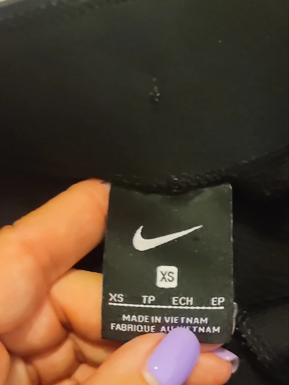 NWOT Nike Black Jogger Sweatpants with White Swoosh Size XS